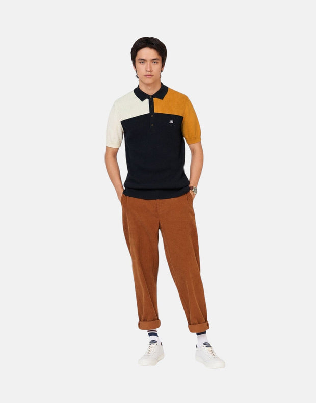 Ben Sherman Block Knitted Polo Shirt