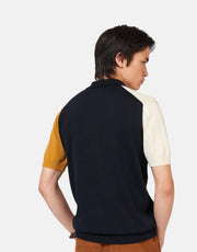 Ben Sherman Block Knitted Polo Shirt