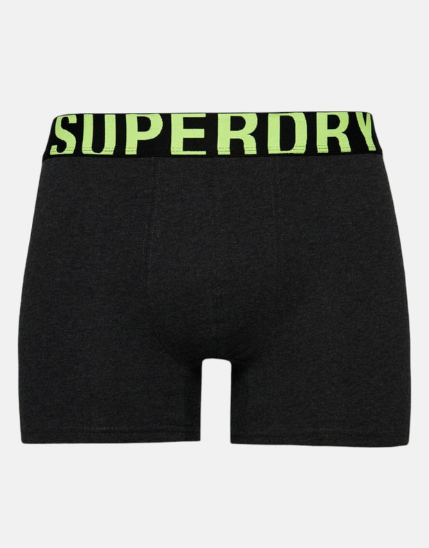 Superdry Organic Cotton Boxer Dual Logo Double Pack