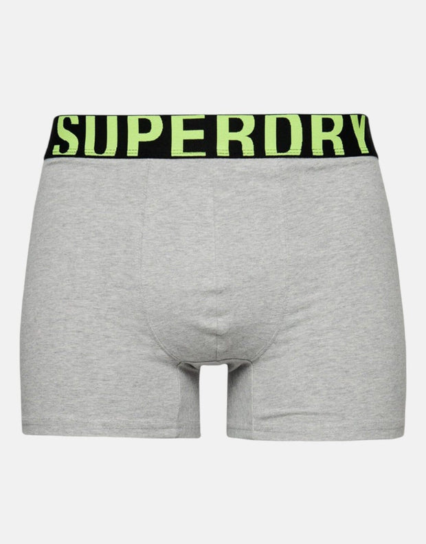 Superdry Organic Cotton Boxer Dual Logo Double Pack