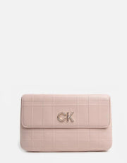 Calvin Klein Re-Lock Pink Crossbody Quilt Bag