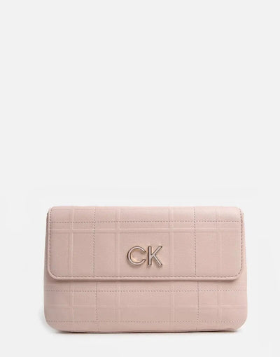 Calvin Klein Re-Lock Pink Crossbody Quilt Bag