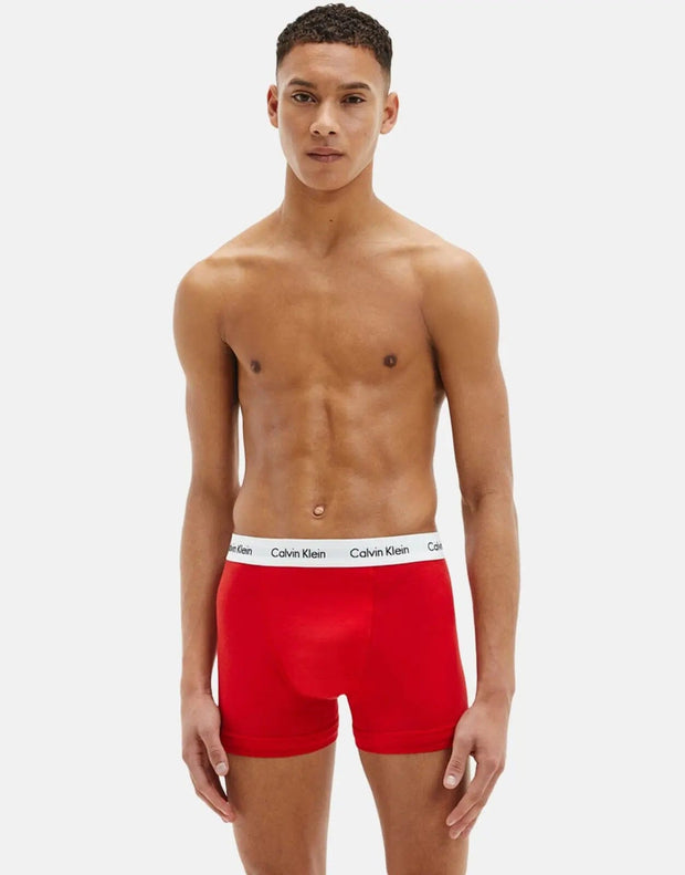 Calvin Klein Trunk 3 Pack Underwear White, Red, Blue