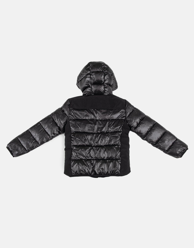 Guess Kids Hooded Puffer Black Jacket