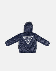 Guess Kids Hooded Puffer Navy Jacket