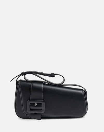 Replay Buckle Shoulder Bag Black