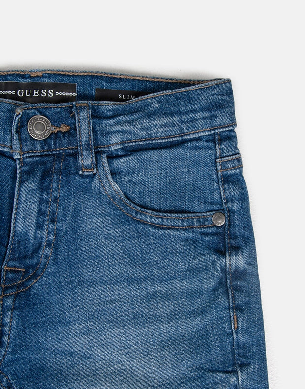 Guess Kids Denim Slim Fit Jeans LWS