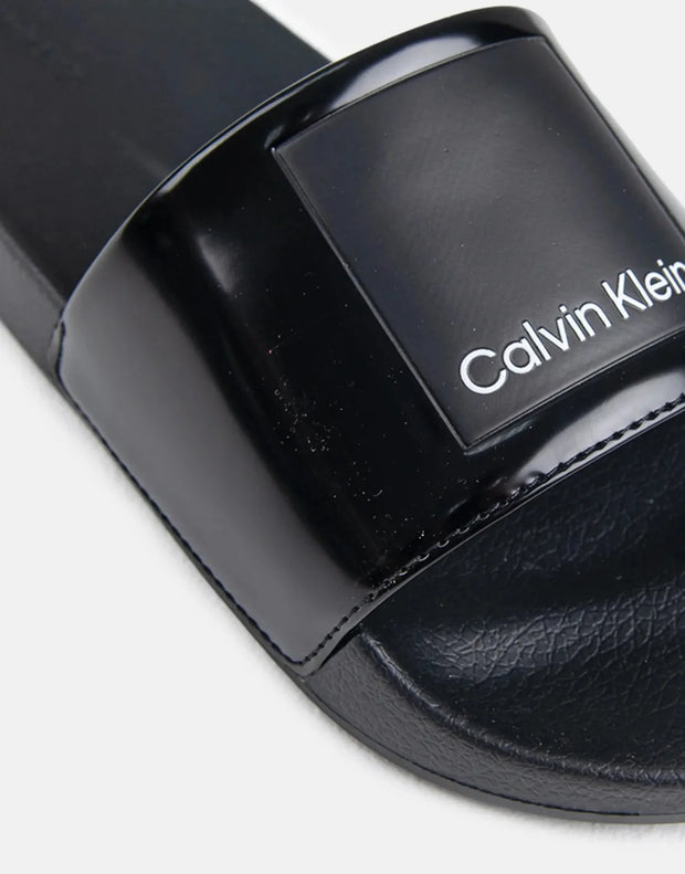 Calvin Klein HF Logo Pool Slides Black