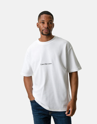 Calvin Klein Institutional Modern Ottoman White T-Shirt