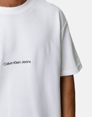 Calvin Klein Institutional Modern Ottoman White T-Shirt