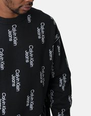 Calvin Klein Stacked Logo AOP Sweatshirt