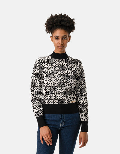 Sissy Boy Allover Print Turtle Neck