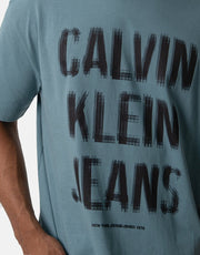 Calvin Klein Illusion Logo T-Shirt Teal