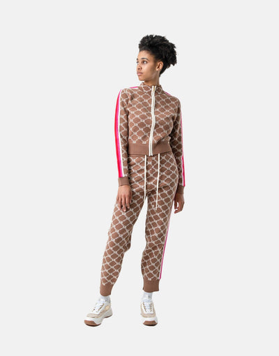 Sissy Boy Athleisure Jacquard Sweatpants Camel