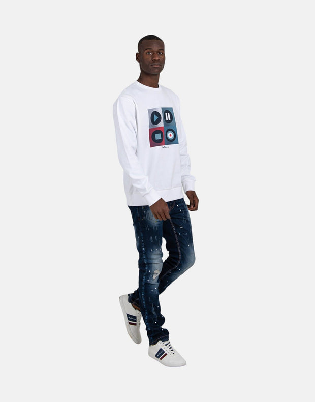 Ben Sherman Play Crew White Sweatshirt