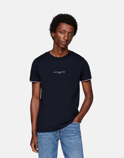 Tommy Hilfiger Tommy Logo Tipped T-Shirt Navy