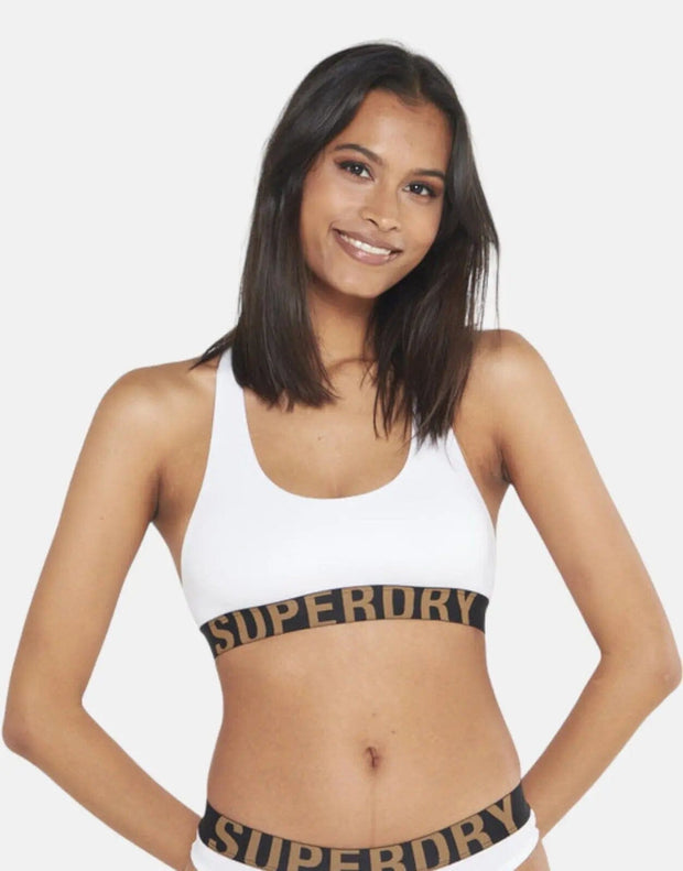 Superdry Organic Cotton Large Logo Crop Bralette