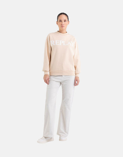 Replay Bold Logo Print Sweatshirt Skin