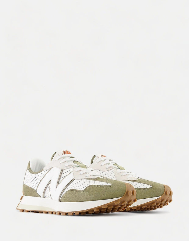 New Balance 327 Perforated Green Sneakers